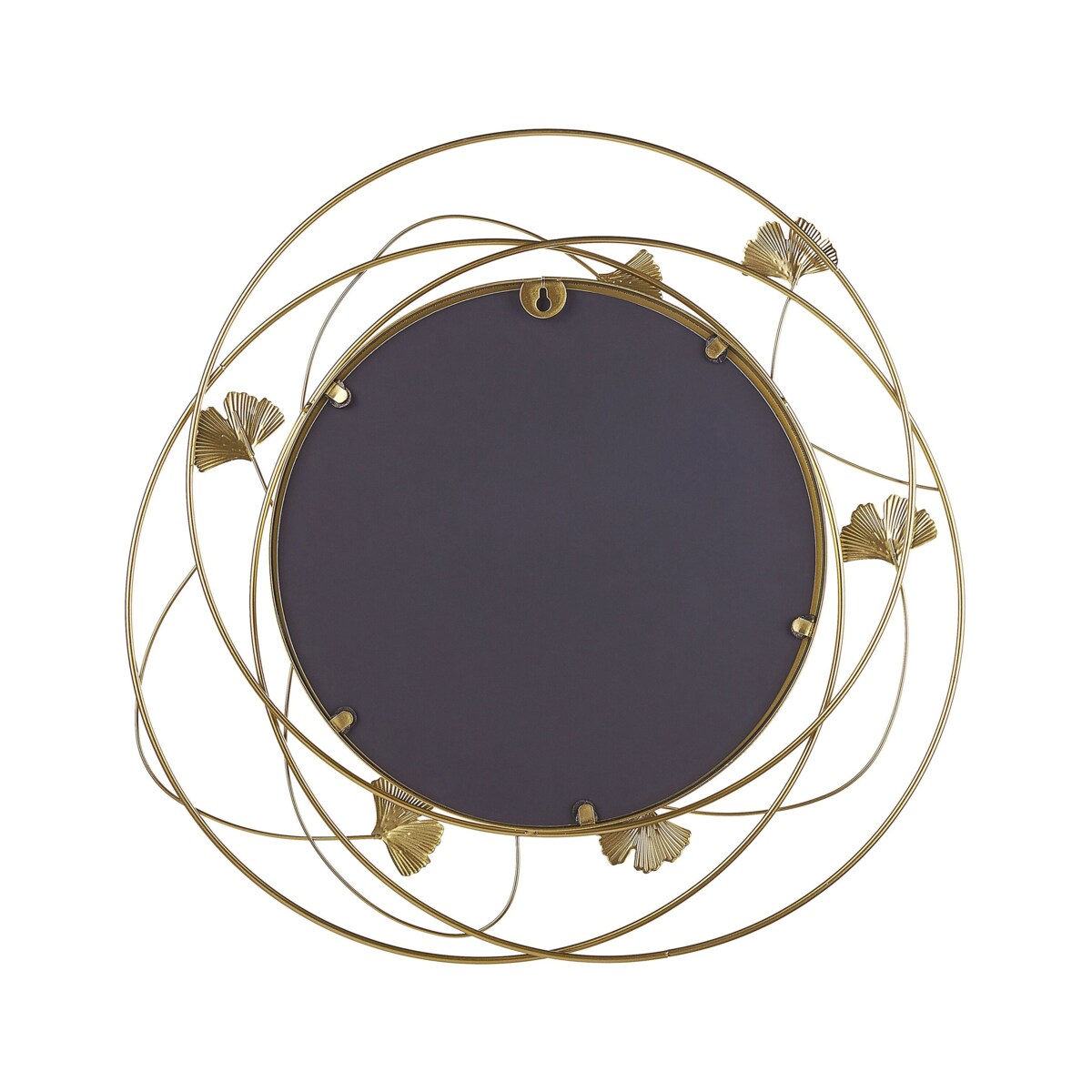 Metalowe okrągłe lustro ścienne ø 47cm złote ANGLET