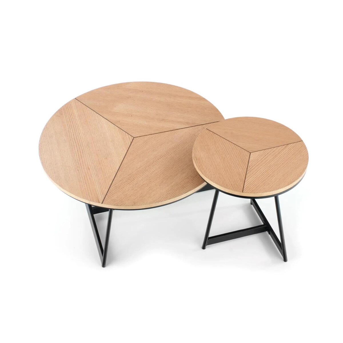 Stolik kawowy KARIDA S 45x45 dąb/czarny