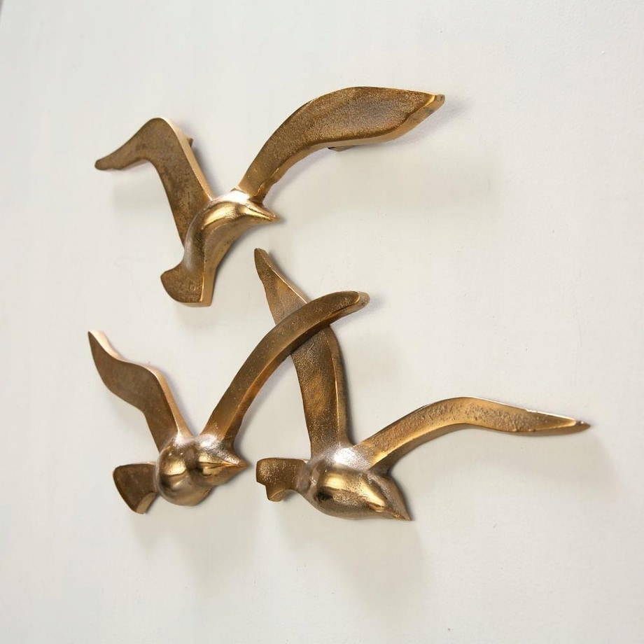 Dekoracja Birds gold, 39x2x13cm