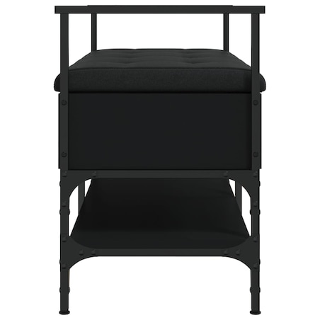 vidaXL Ławka na buty, czarna, 85,5x42x57,5 cm, materiał drewnopochodny