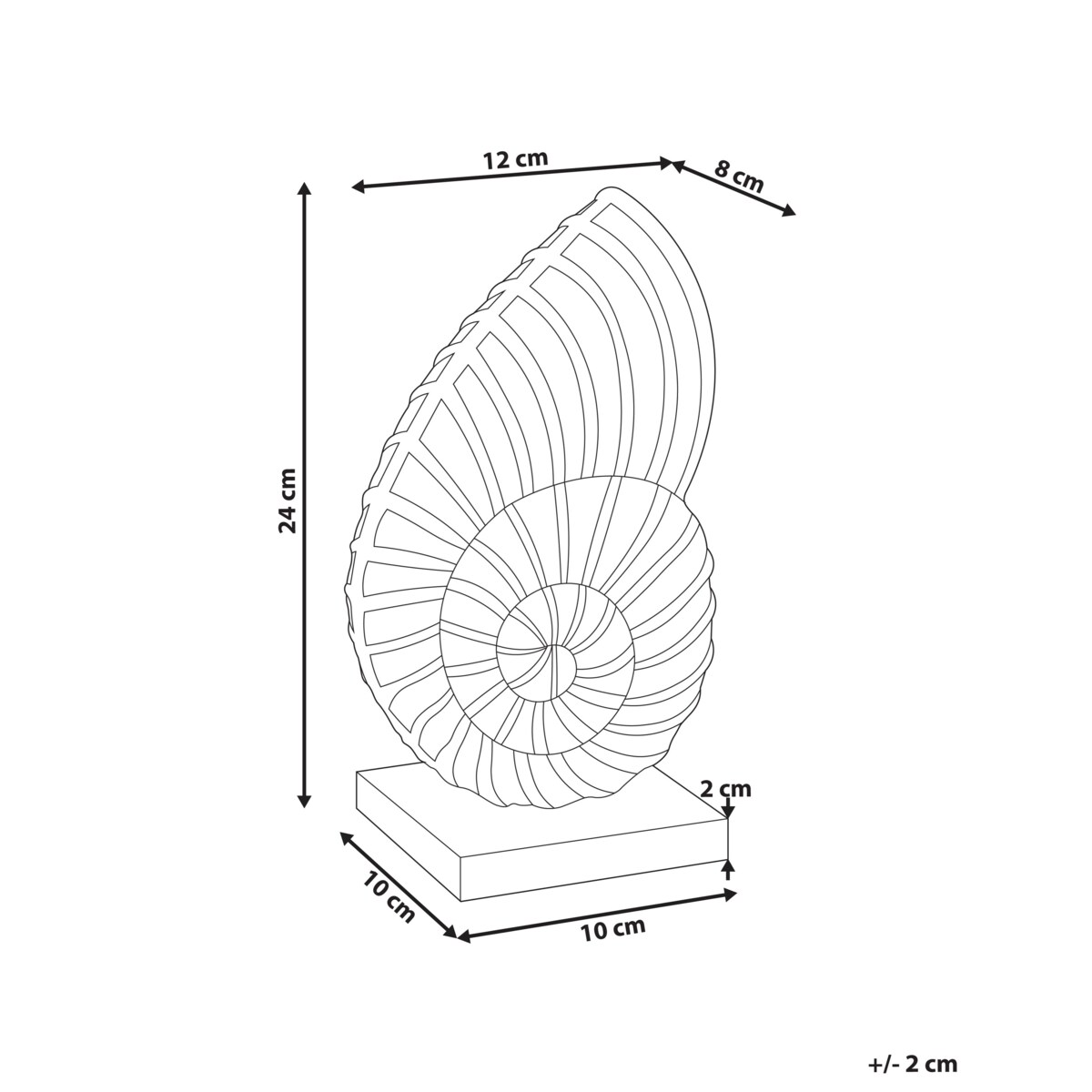 Figurka dekoracyjna Muszla TULJE Metal Złoty