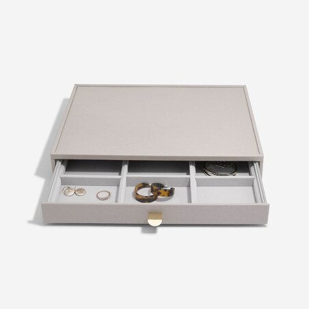 Szkatułka na biżuterię Stackers 9 komorowa supersize taupe z szufladą