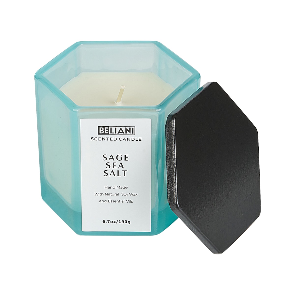 Zestaw zapachowy świeca sojowa i dyfuzor z patyczkami sól morska z szałwią CLASSY TINT