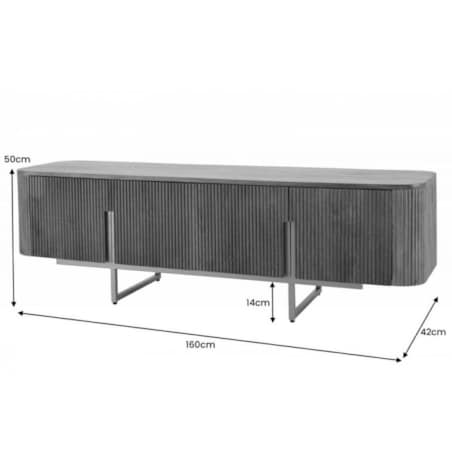 Komoda BISSAT RTV mango 50x100 cm