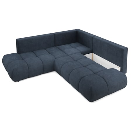 Narożnik pikowany, rozkładany z funkcją spania SOHI, Flow 22 - granatowy