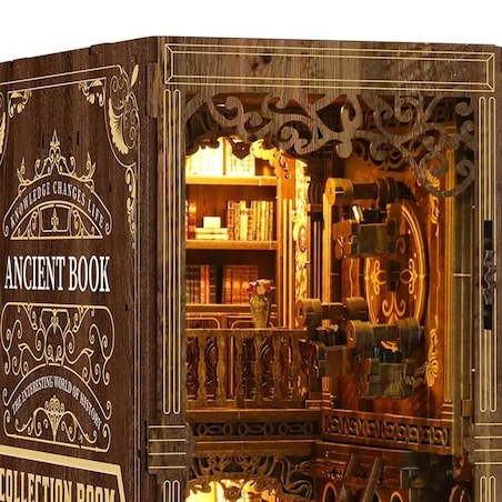 Miniaturowy domek Book Nook - Księga zaklęć ochronnych