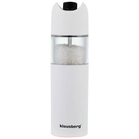 Młynek grawitacyjny do soli pieprzu przypraw w ziarnach biały KLAUSBERG
