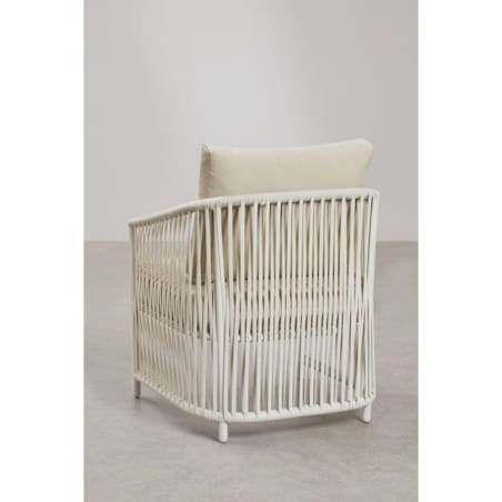 Zestaw ogrodowy: dwuosobowa sofa, 2 fotele i stolik kawowy kremowy Sophie