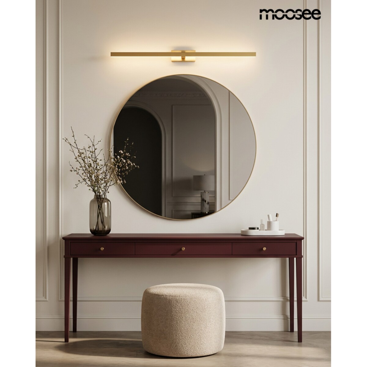MOOSEE lampa ścienna LINE LED złota