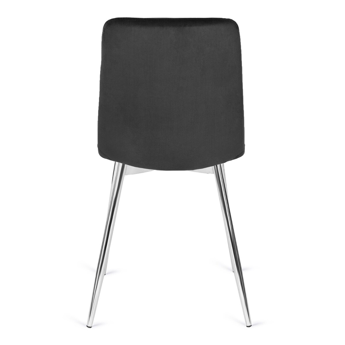 Krzesło Tapicerowane Pikowane Welurowe Kuchenne Do Jadalni Czarne CESAR