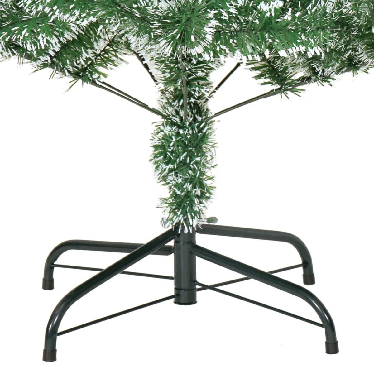 vidaXL Sztuczna choinka, ośnieżona, zielona, 120 cm