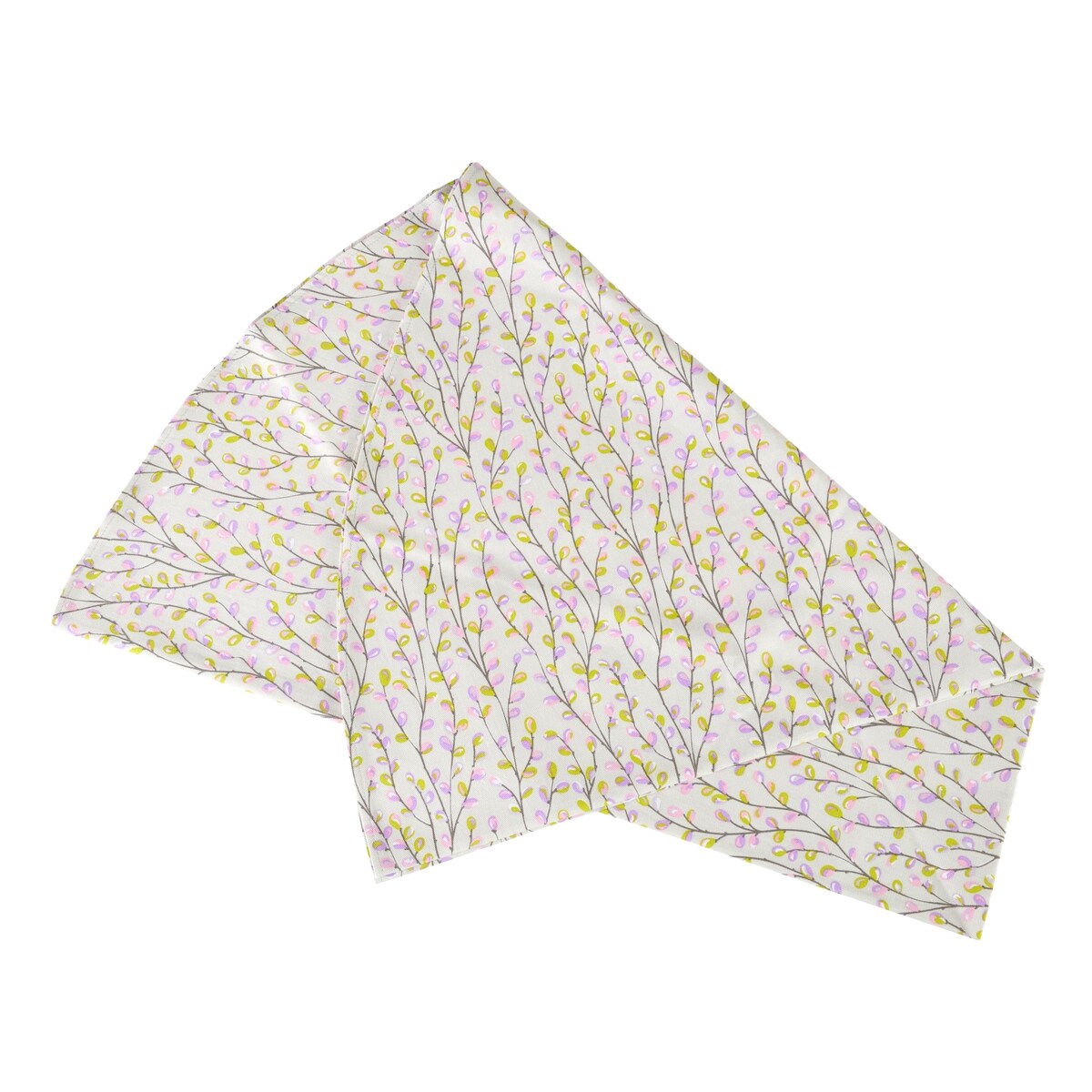 Okrągły obrus z motywem gałązek wierzby Purple Willow – ⌀ 160 cm