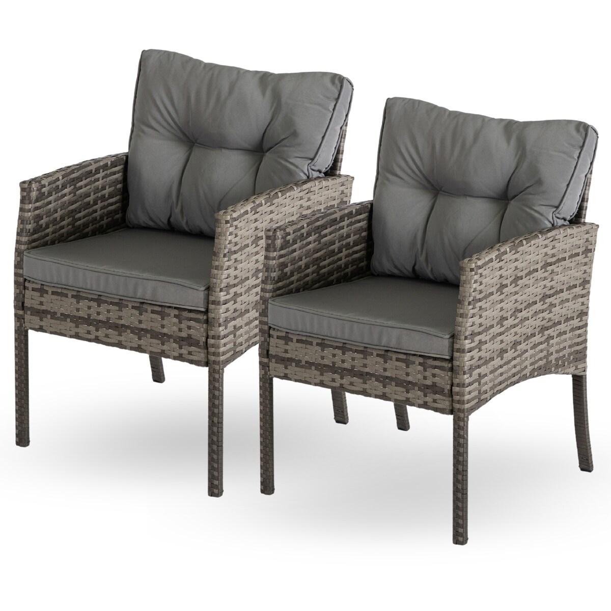 Zestaw Mebli Ogrodowych Technorattan Na Taras Ogród Komplet Szary ATLANTA