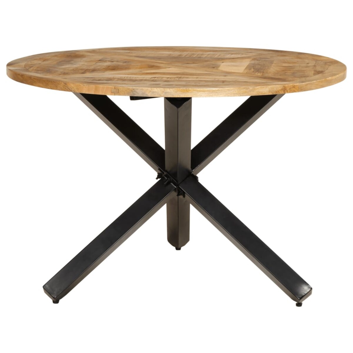 vidaXL Stół do jadalni, Ø110x75 cm, surowe drewno mango