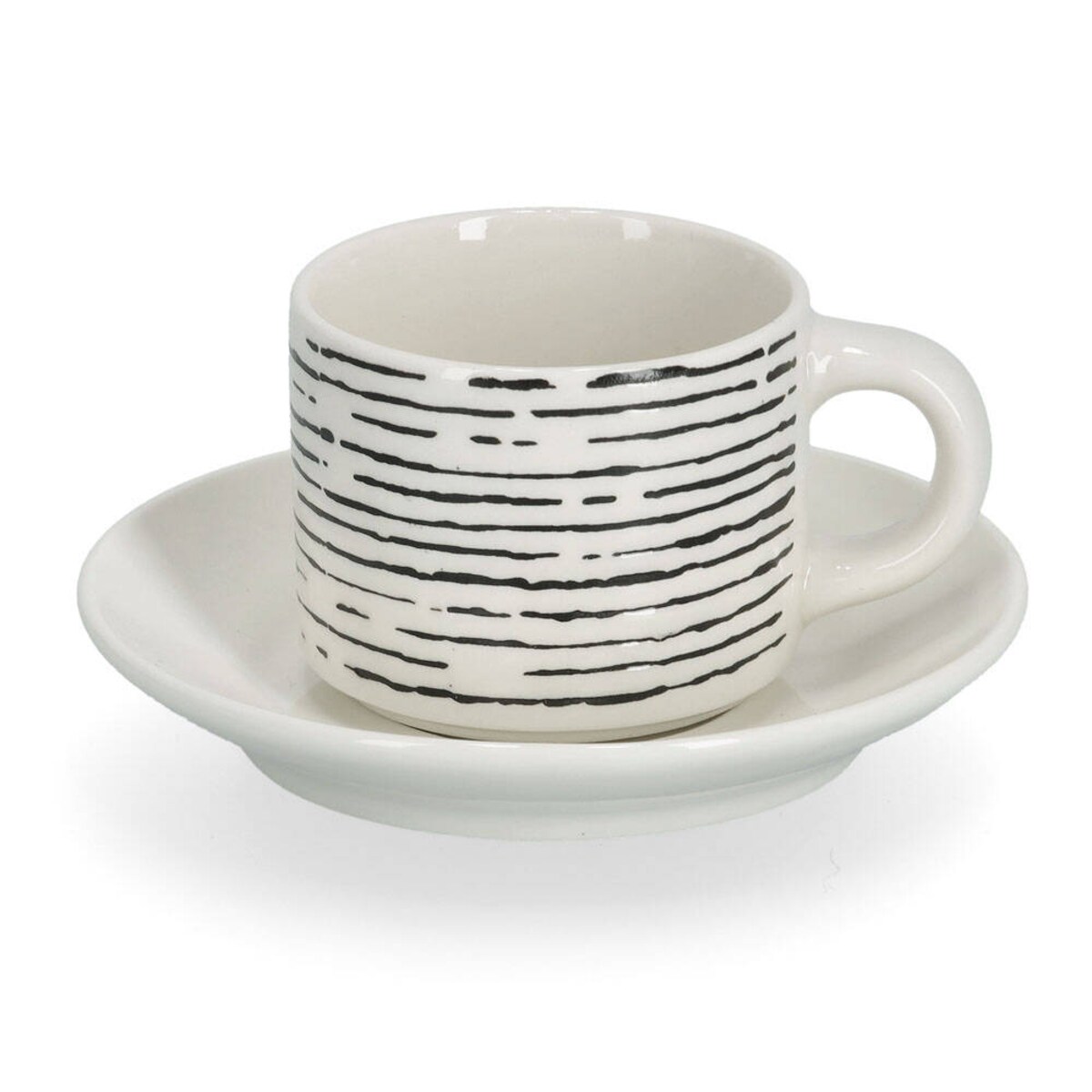 Zestaw filiżanek do espresso w geometryczne wzory, 70 ml