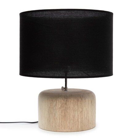 Lampa stołowa Tec - naturalna czerń