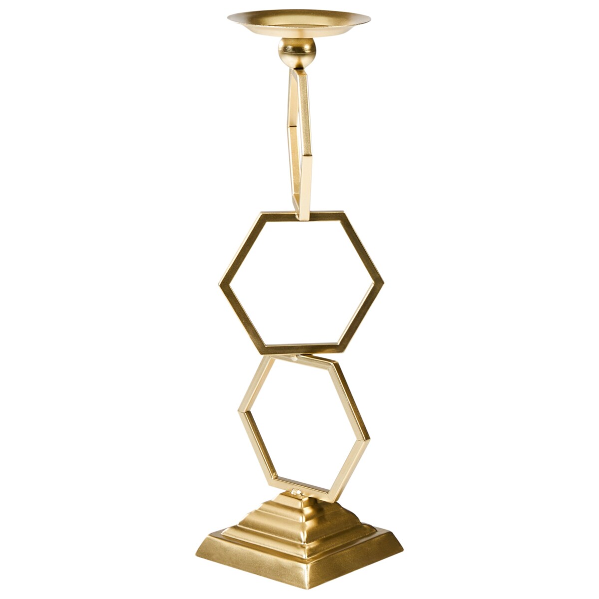 Świecznik ARDEE Metal 44 cm Złoty