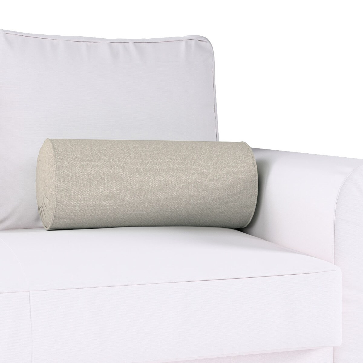 Poduszka wałek z zakładkami, beżowy melanż, Ø20 x 50 cm, Amsterdam