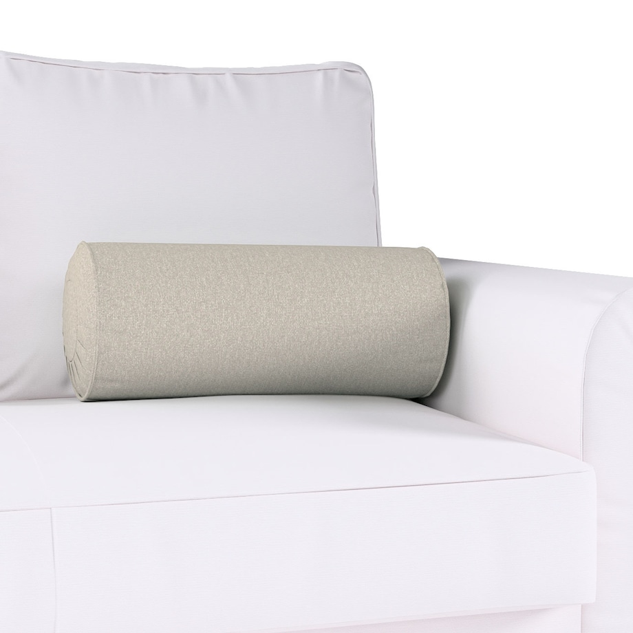 Poduszka wałek z zakładkami, beżowy melanż, Ø20 x 50 cm, Amsterdam