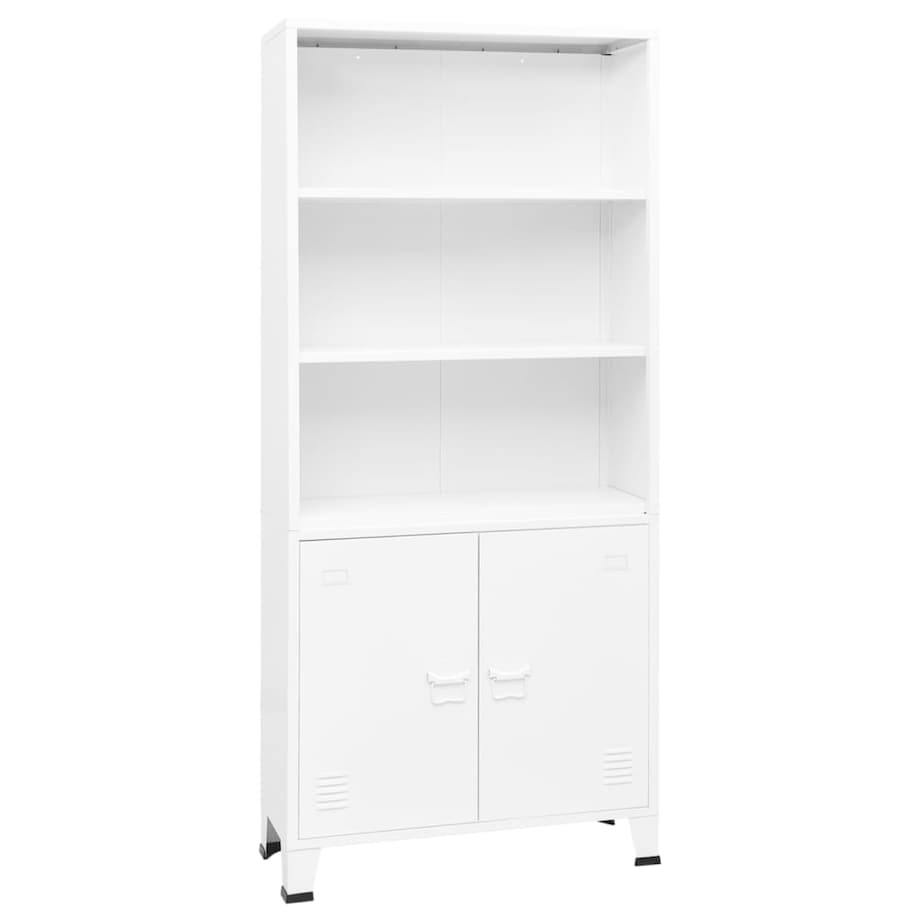 vidaXL Industrialny regał na książki, biały, 80x32x180 cm, stal