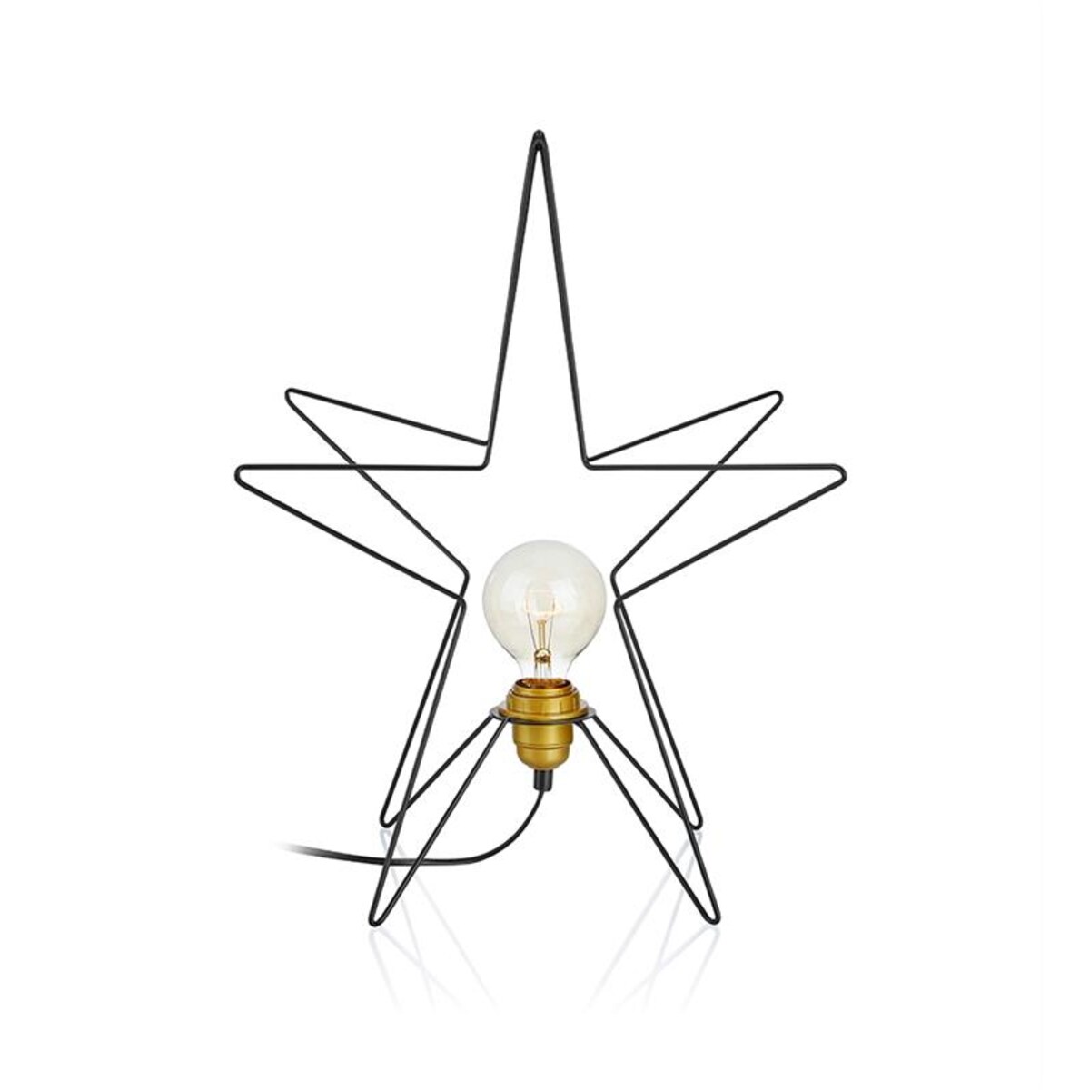 Metalowa gwiazda stojąca 3D Asterix dekoracja na komodę czarna