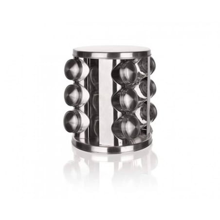 METALOWY PRZYPRAWNIK KOMPLET pojemniki na przyprawy prezent 85ml stojak