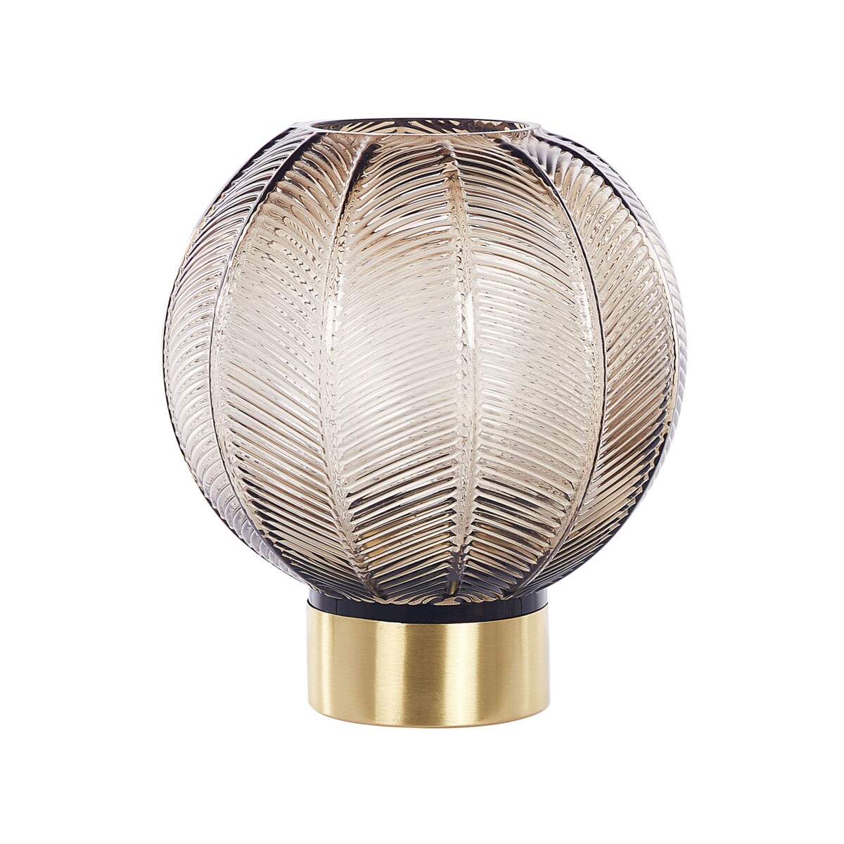 Wazon na kwiaty szklany 24 cm brązowy FELLI