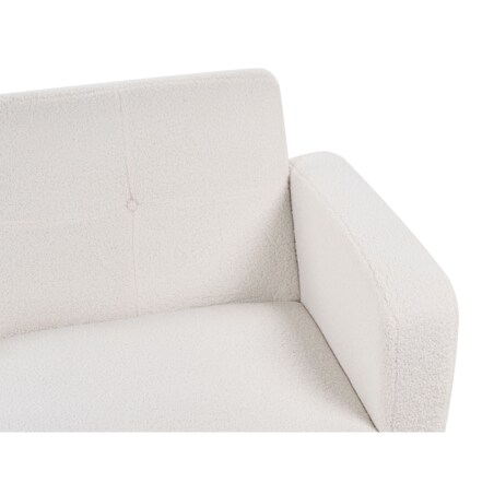 Sofa trzyosobowa boucle biała FLORLI
