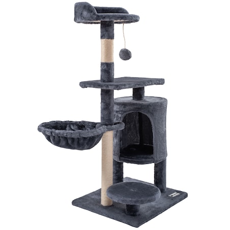Pięciopoziomowy drapak dla kotów Szary 105 cm