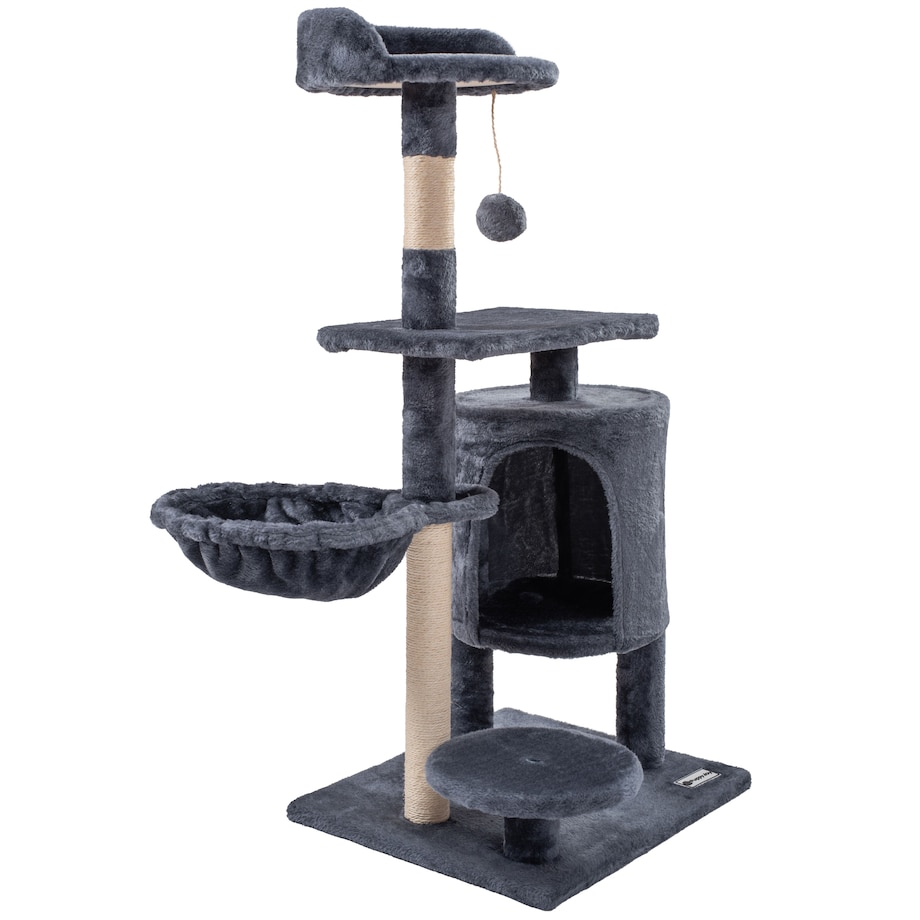Pięciopoziomowy drapak dla kotów Szary 105 cm