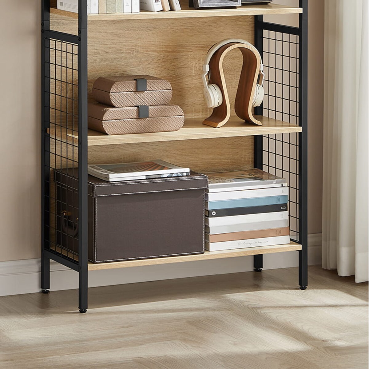 Regał Półka Na Książki 74X30X155 Cm Sonoma