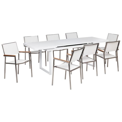 Zestaw jadalniany Stal Biały VALCANETTO/GROSSETO