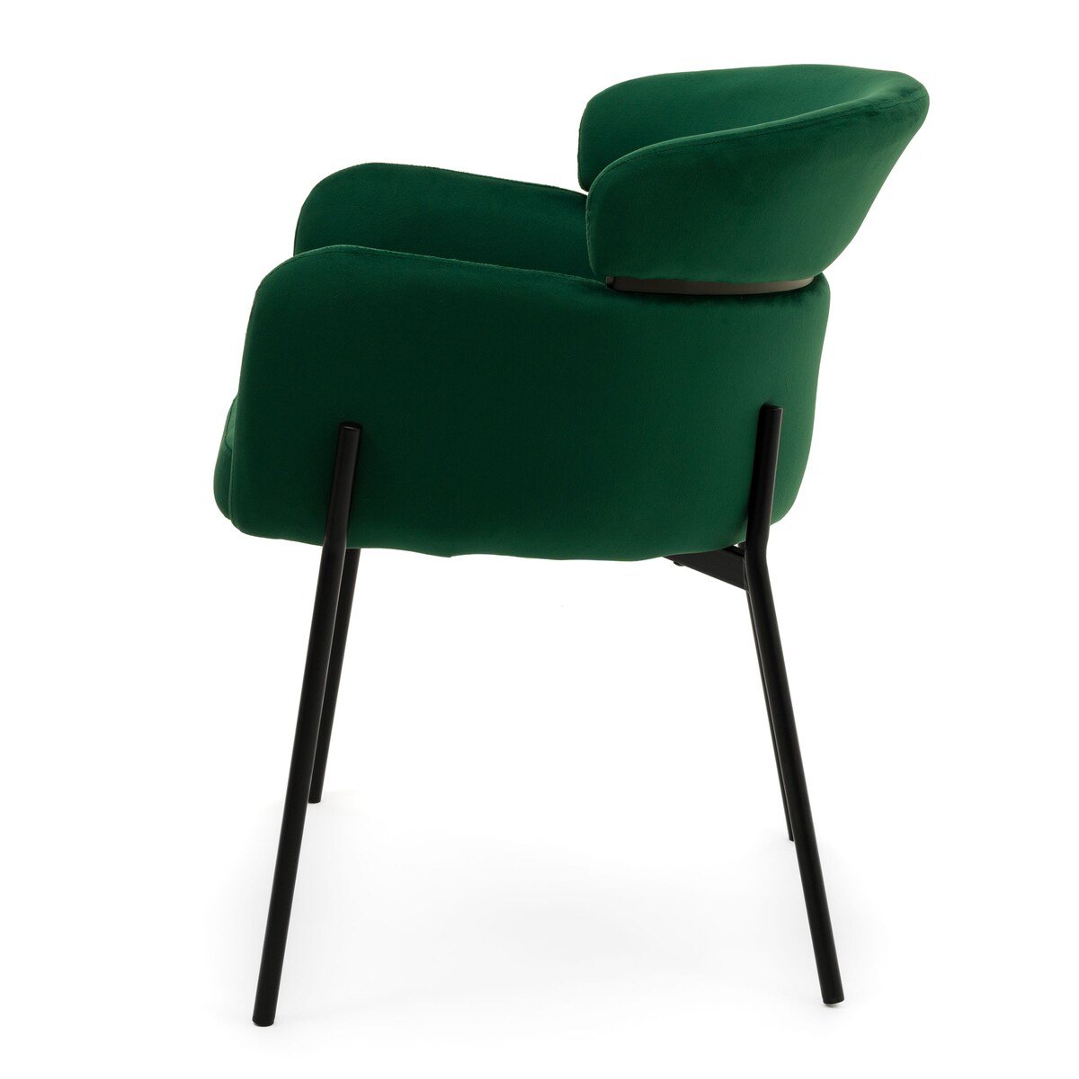 Krzesło tapicerowane welurowe do salonu BOLZANO zielone