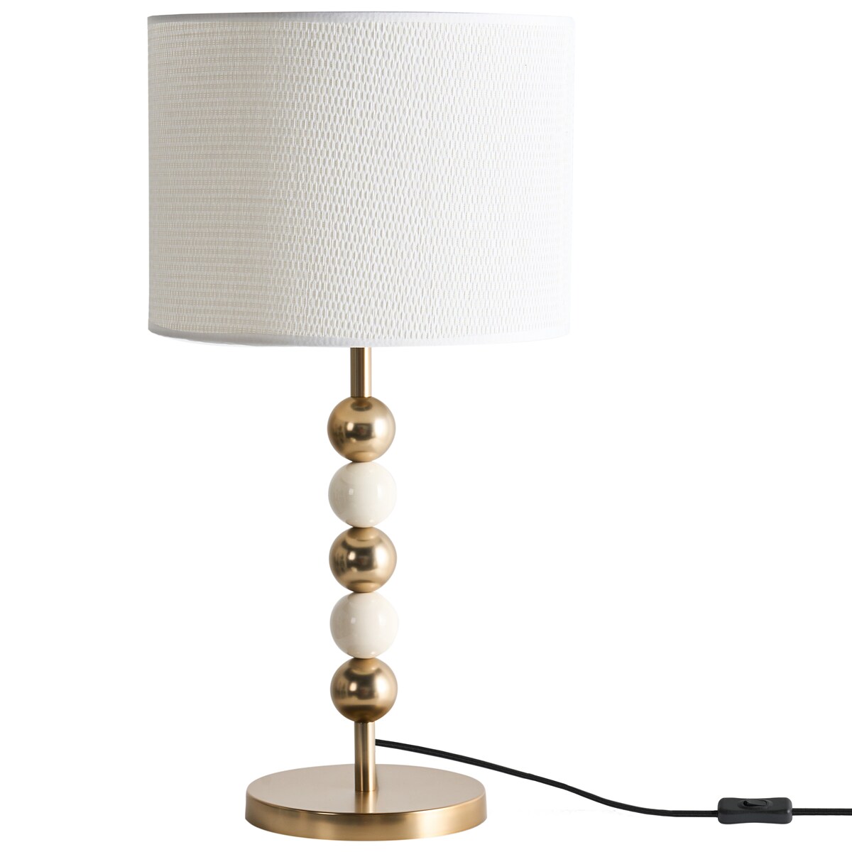 Lampa stołowa LOKY Metal Mosiężny/beżowy