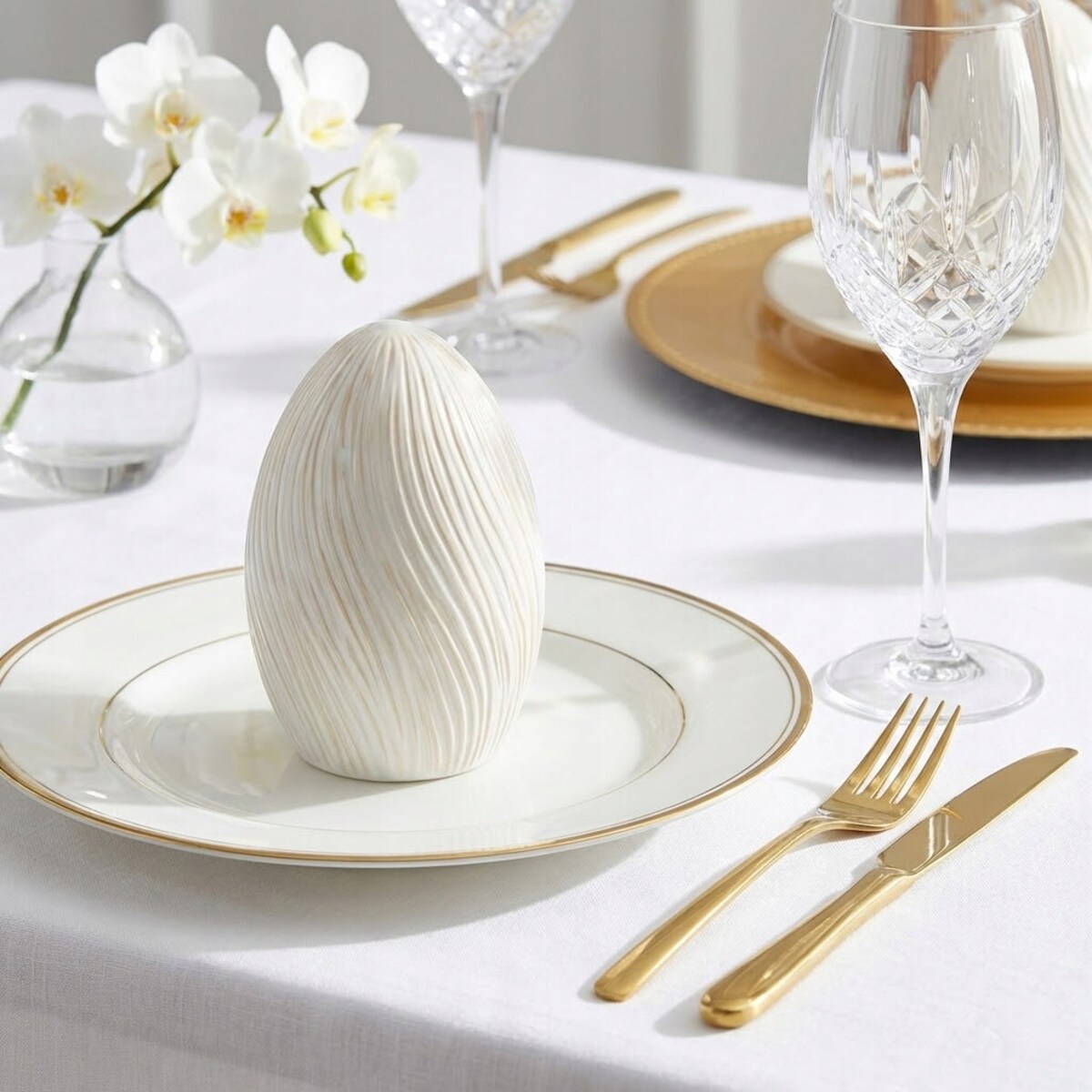 FIGURKA JAJKO JAJO WIELKANOCNA BIAŁA NA WIELKANOC OZDOBA ŚWIĄTECZNA 17cm