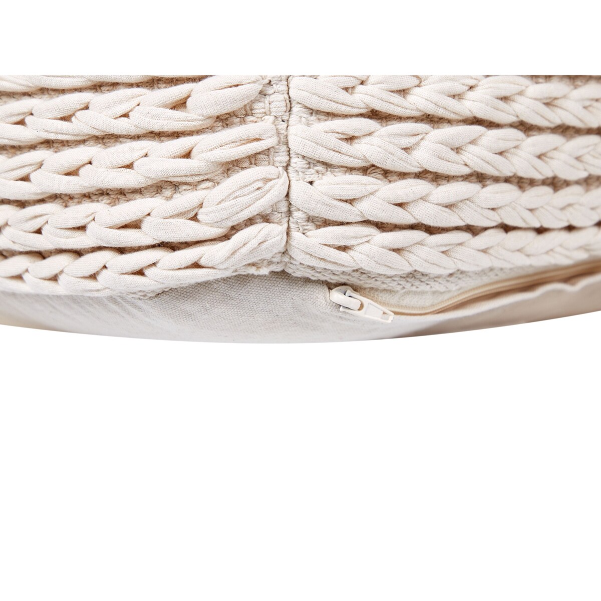 Puf bawełniany 50 x 50 x 35 cm beżowy DAMAN