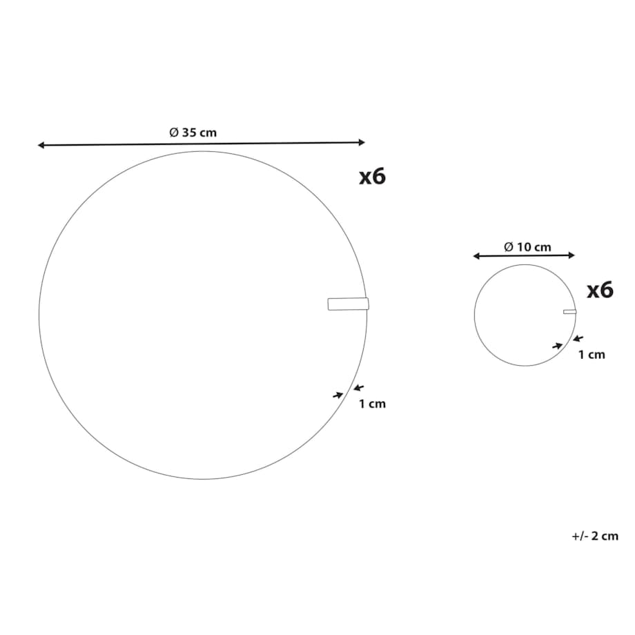 Zestaw 12 podkładek na stół RIBBERY Naturalny Juta