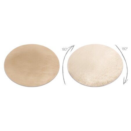 Dywan BUNNY koło macchiato ciemny beż koło 120 cm