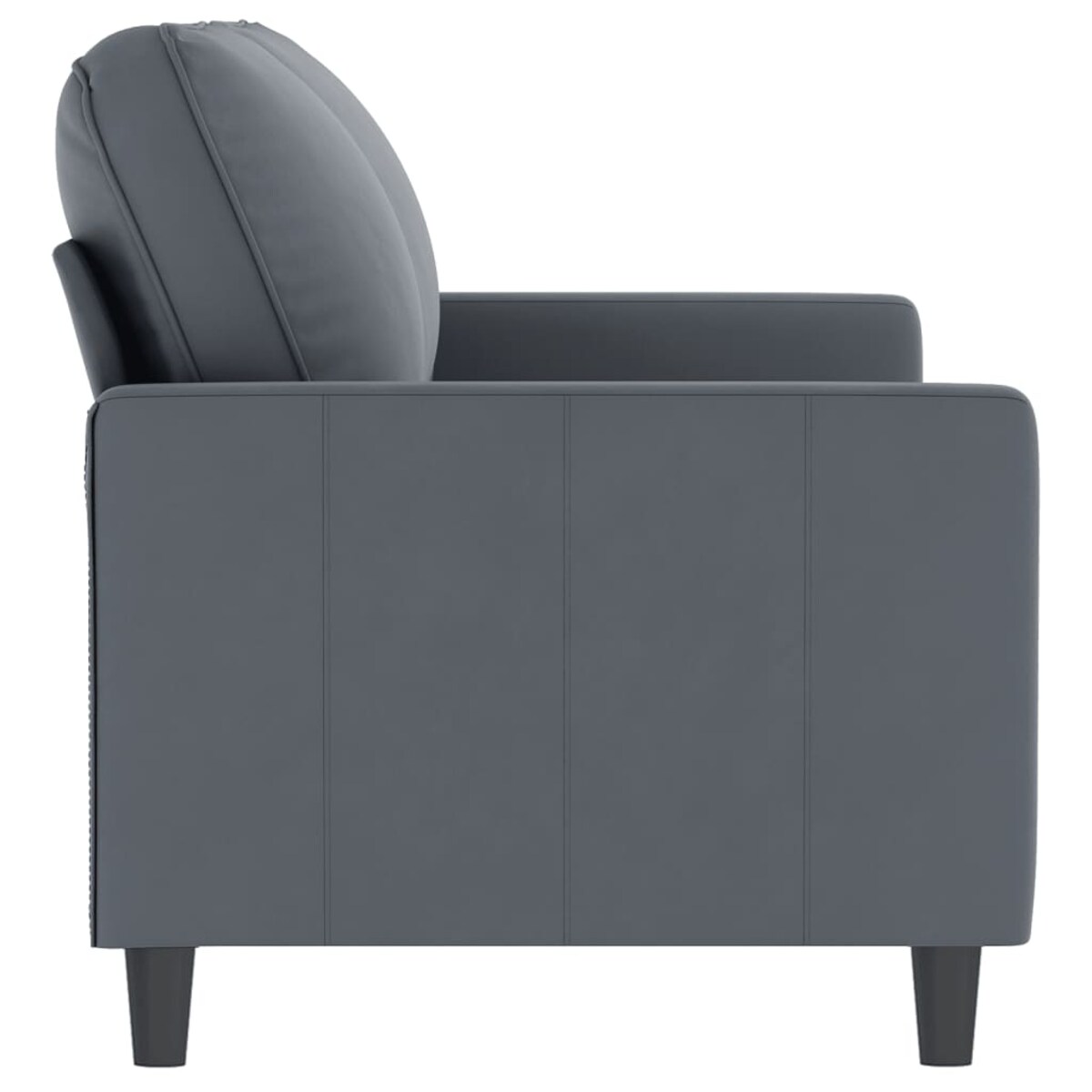 vidaXL Sofa 2-osobowa, ciemnoszary, 140 cm, tapicerowana aksamitem