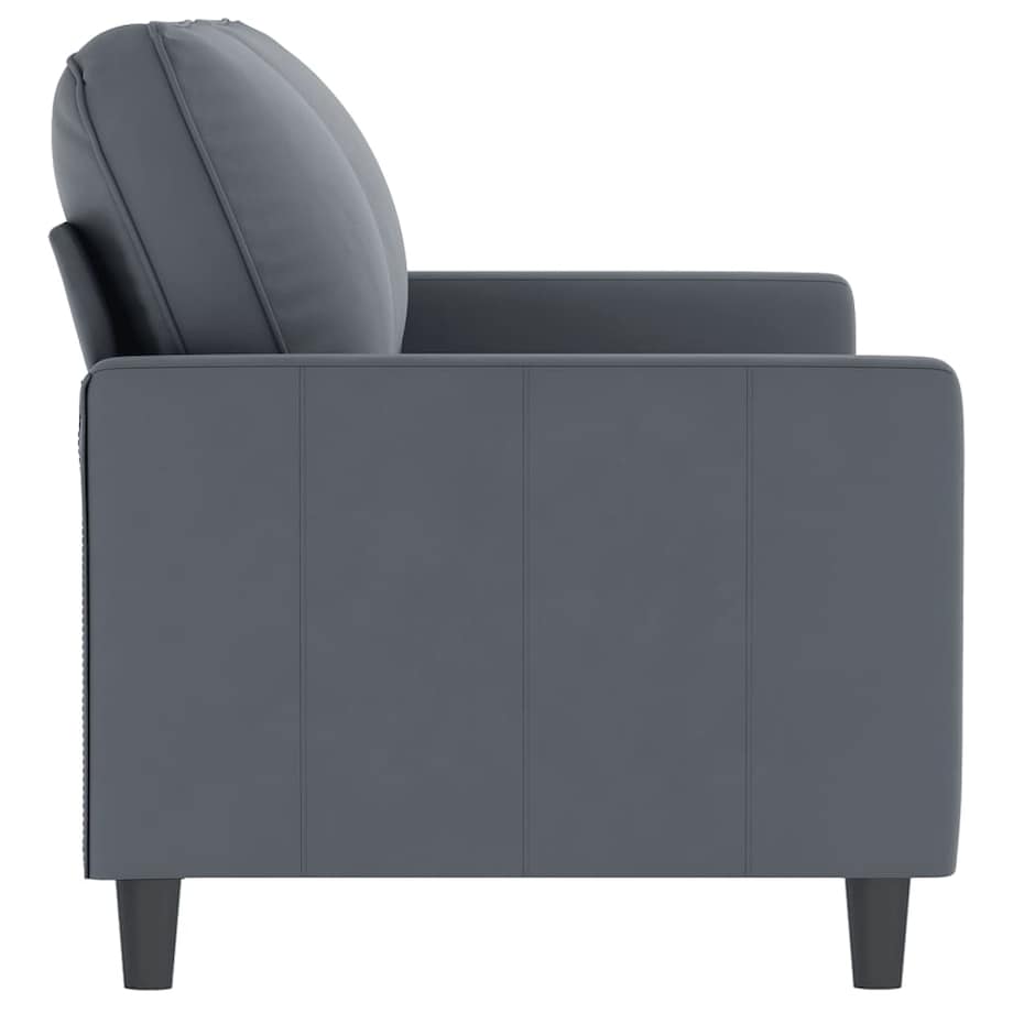 vidaXL Sofa 2-osobowa, ciemnoszary, 140 cm, tapicerowana aksamitem