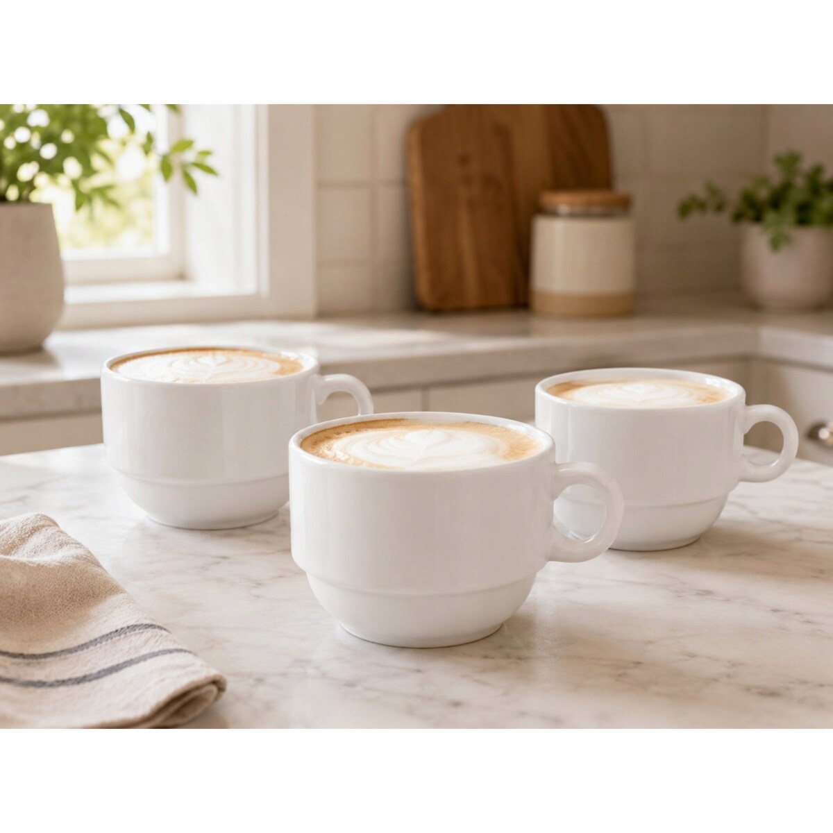 Filiżanka sztaplowana śniadaniowa do domu kawiarni hotelu 6x 270 ml tazza