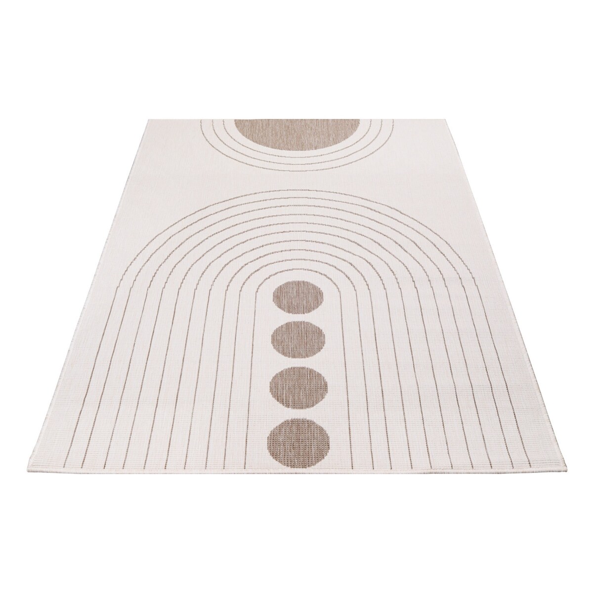 Funkcjonalny dywan na zewnątrz i do wnętrz, dwustronny DUO 57390 Krem 120x170