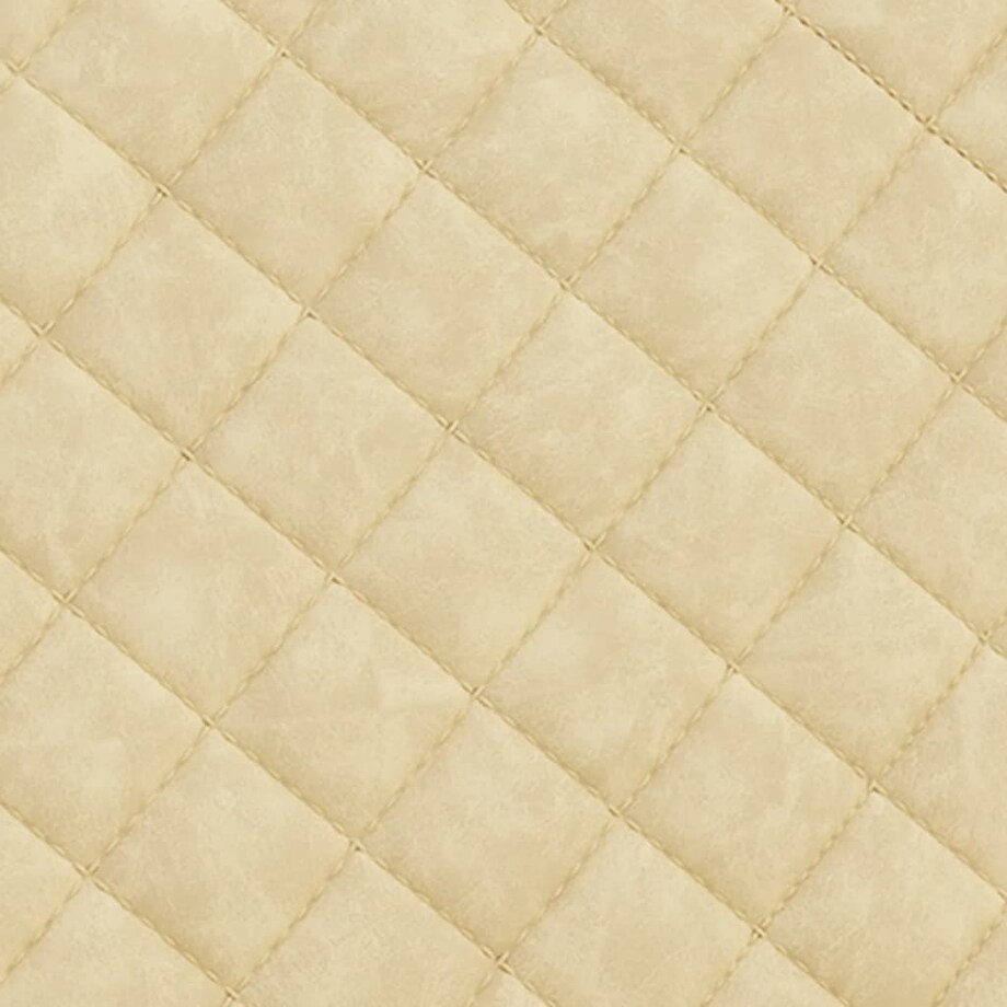 vidaXL Krzesło wspornikowe, kremowe, obite sztuczną skórą