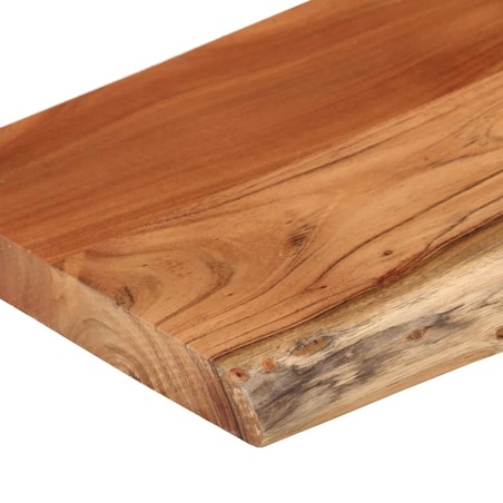 vidaXL Półka ścienna, 80x30x2,5 cm, drewno akacjowe, naturalna krawędź