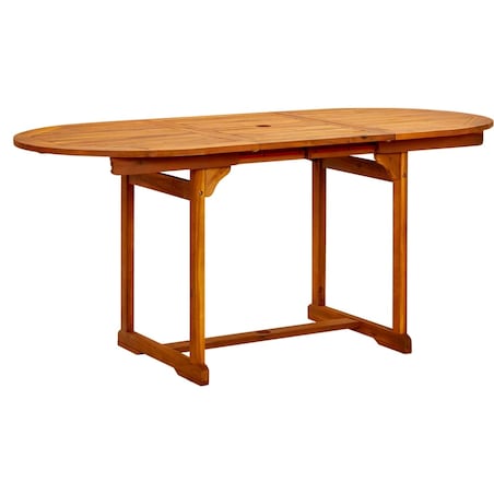 vidaXL Ogrodowy stół jadalniany, (120-170)x80x75 cm, drewno akacjowe
