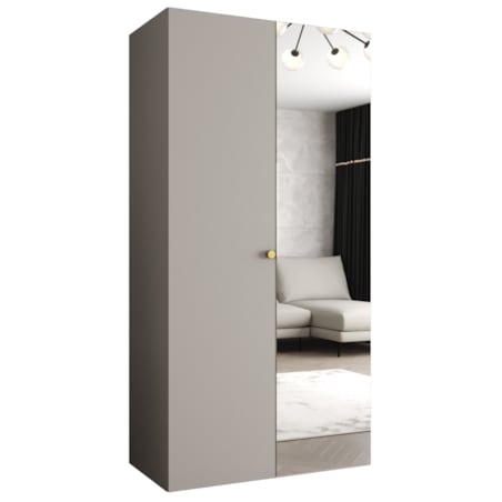 Szafa uchylna otwierana PARMA 2 100 wys. 202 cm Kaszmir + u. Złoty