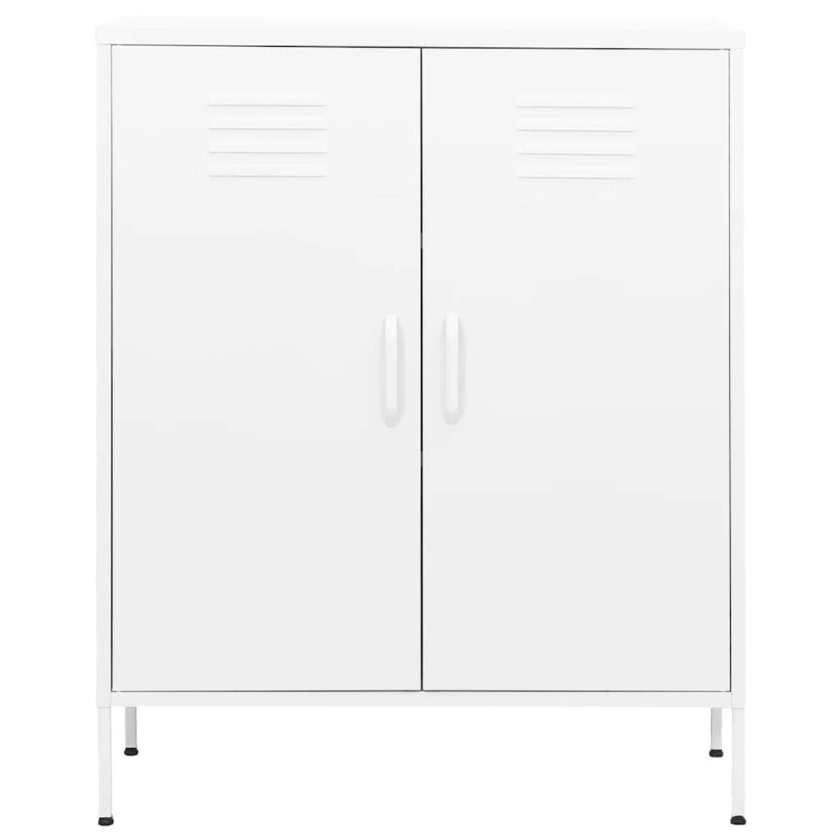 vidaXL Szafka, biała, 80x35x101,5 cm, stalowa