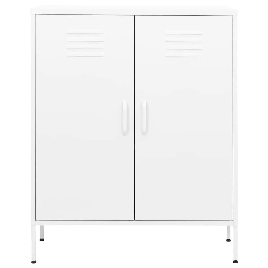 vidaXL Szafka, biała, 80x35x101,5 cm, stalowa