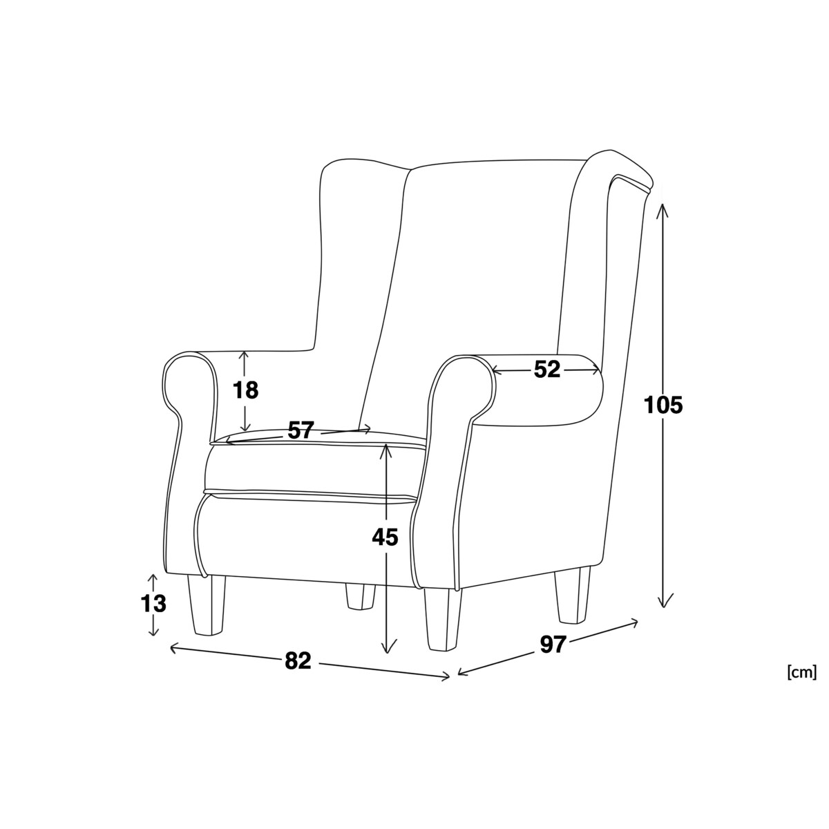 KONSIMO MILES Fotel + puf, kolor Beżowy