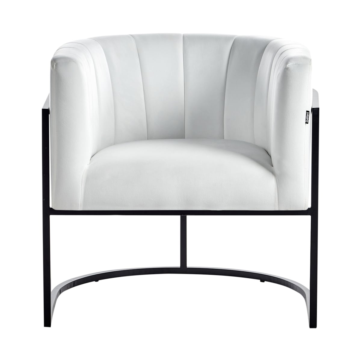 Fotel LARVIK II Welur Biały